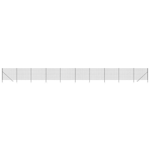 vidaXL Ограда от телена мрежа антрацит 1,8x25 м поцинкована стомана