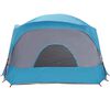 vidaXL Семейна палатка кабина, 6-местна, синя, водоустойчива