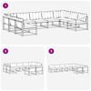 vidaXL Комплект дивани за открито 9 pcs Натурален и Крема