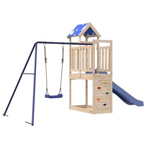 vidaXL Комбинирано детско съоръжение за игра на открито, бор масив