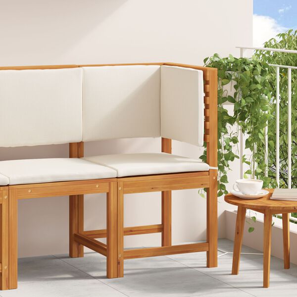 vidaXL Градински стол с възглавница Кафяво 50 x 50 x 91 см