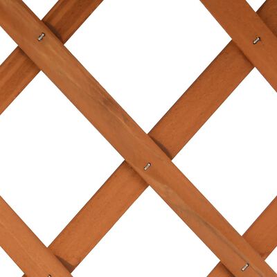 vidaXL Градински плантер с решетка, оранжев, 45x30x74 см, чам масив