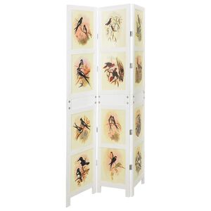 vidaXL Ромdivider панел Бяло 106 x 165 см МДФ