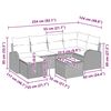 vidaXL Градински Софа Комплект 7 pcs Светлосиво полиратан