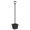 vidaXL Слънчев стълб с саксия with LED Bulb Черно 32 x 32 x 158 см