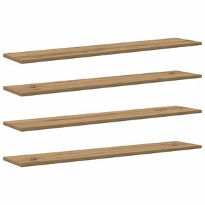 vidaXL Етажерка Борд 3 нива 4 бр. 100 x 20 x 1,5 cm Кафяво