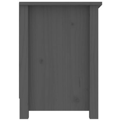 vidaXL ТВ шкаф, сив, 103x36,5x52 см, бор масив