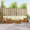 vidaXL Комплект дивани за открито 8 pcs Натурален и Крема