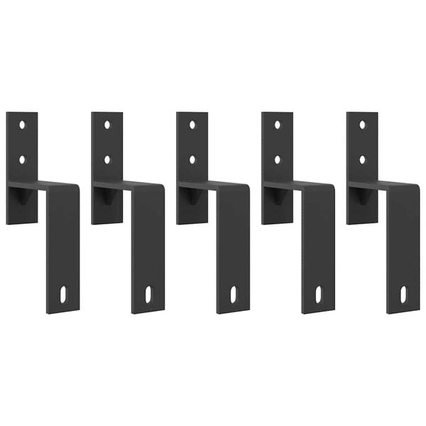 vidaXL Комплект механизъм за плъзгаща врата, 200 см, стомана, черен