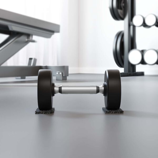 vidaXL Гумена валяк Черно Каучук