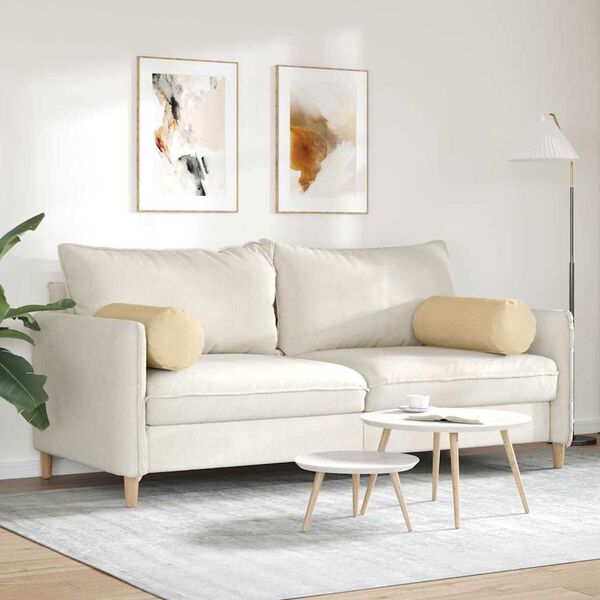 vidaXL Възглавници валяци 2 pcs Сивозелен Ø 25 x 70 см Кордюрова тъкан