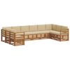vidaXL Комплект секционен диван с възглавница 10 pcs Натурален и Бежов