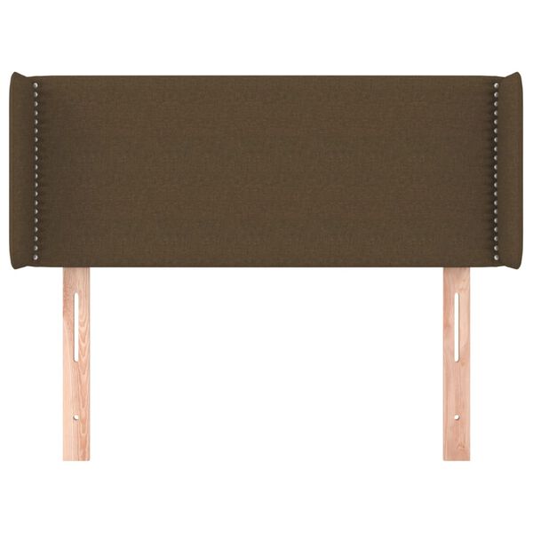 vidaXL Горна табла за легло, тъмнокафява, 83x16x78/88 см, плат