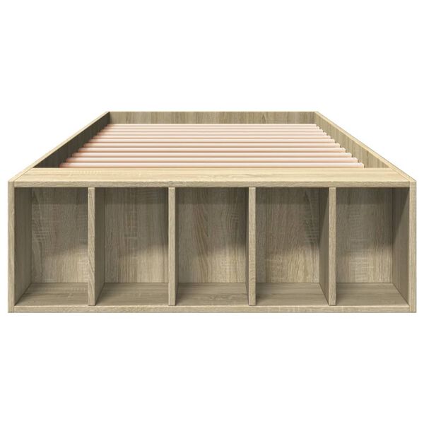 vidaXL Рамка за легло, дъб сонома, 100x200 см, инженерно дърво