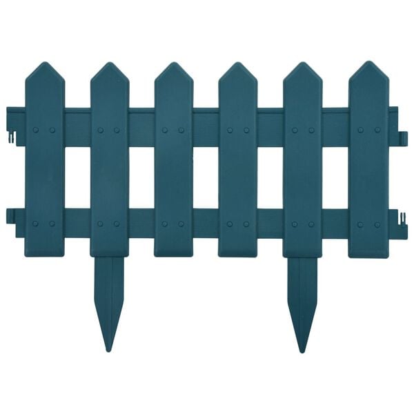 vidaXL Кантове за тревни площи, 25 бр, зелени, 10 м, PP