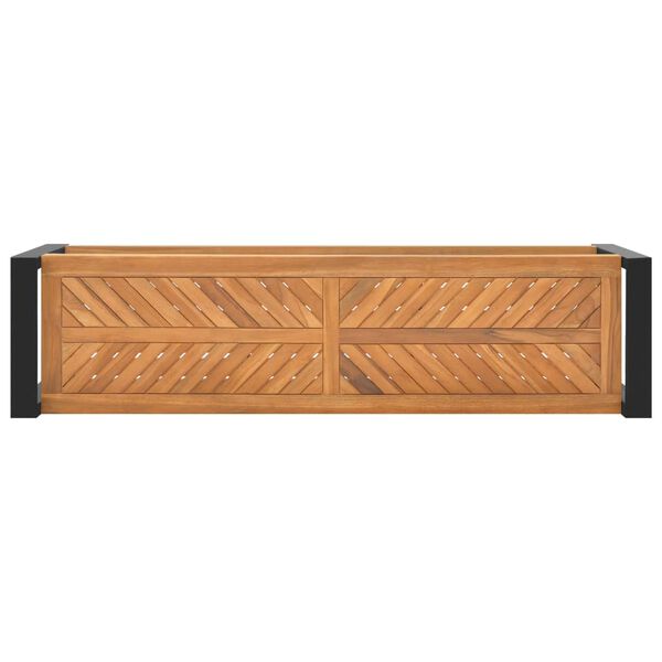 vidaXL Пейка, 120 см, тиково дърво масив