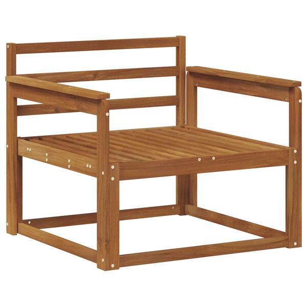 vidaXL Среден диван за открито Солидно акациево дърво Естествен