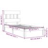vidaXL Рамка за легло с табла Single масивна дървесина