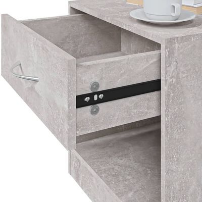 vidaXL Нощни шкафчета, 2 бр, с чекмеджета, бетонно сиви