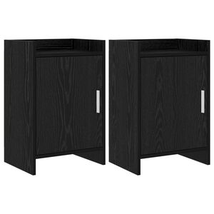 vidaXL Нощни маси 2 pcs Черен дъб 40 x 30 x 60 cm Инженерна дървесина