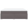 vidaXL Боксспринг легло с матрак, сиво, 180x200 см, изкуствена кожа