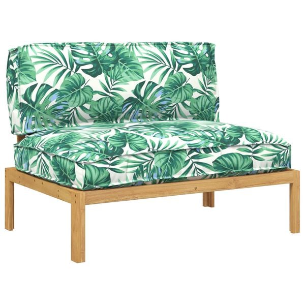 vidaXL Комплект дивани с възглавница Мотив с листа 120 x 92 x 69 см