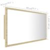 vidaXL LED огледало за баня, дъб сонома, 80x8,5x37 см, акрил