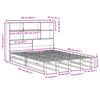 vidaXL Легло с етажерка за книги, без матрак, 120x200 см, дърво масив