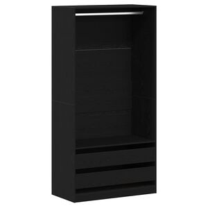 vidaXL Гардероб Черния дъб 100 x 50 x 200 cm Инженерна дървесина