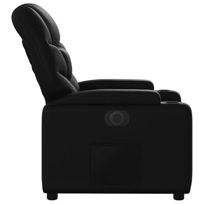 vidaXL Електрически наклоняем стол, черен, изкуствена кожа