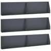 vidaXL Задържащи стени 6 бр. 100 x 12 x 50 см Стомана Антрацит