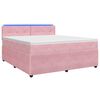 vidaXL Континентално легло с матрак Розово 180 x 200 cm Кадифе