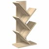 vidaXL Дървен рафт за книги с 4 нива 30 x 18 x 60 см Дъб сонома