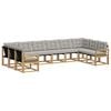 vidaXL Комплект дивани за открито 10 бр. Бяло и светлосиво
