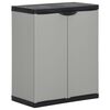 vidaXL Градински контейнер за отпадъци, сиво и черно, 68x40x85 см, PP