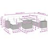 vidaXL Градински комплект диван с възглавници 9 части бежов полиратан