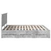 vidaXL Рамка за легло Циментено сиво 200 x 200 cm Инженерна дървесина