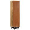 vidaXL Висок шкаф на колелца, 38x30x143 см, грубо мангово дърво масив