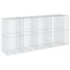 vidaXL Габионна кошница с покритие, 450x100x200 см, поцинковано желязо