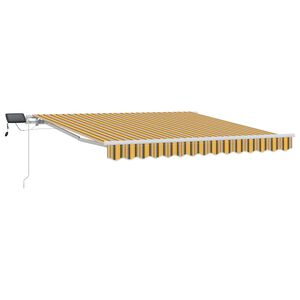 vidaXL Прибираща се тента Многоцветен 350 x 250 cm Тъкан и алуминий