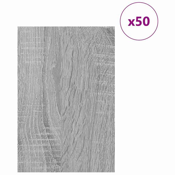 vidaXL Декор панели 50 pcs Сив Сонома 40 x 60 x 0.27 см