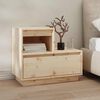 vidaXL Нощно шкафче, 60x34x51 см, борово дърво масив