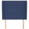 vidaXL Горна табла за легло с уши, синя, 103x23x118/128 см, плат