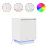 vidaXL Нощни шкафчета с LED осветление 2 бр., бели 38x34x50 cm