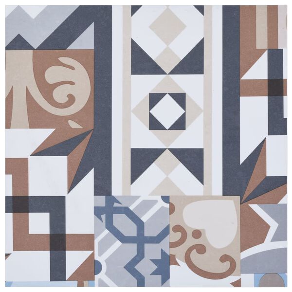 vidaXL Самозалепващи подови дъски 20 бр PVC 1,86 м² моно щампи