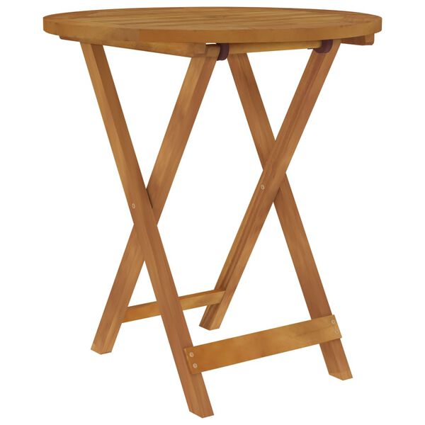 vidaXL Сгъваем градински трапезен комплект от 3 части, акация масив