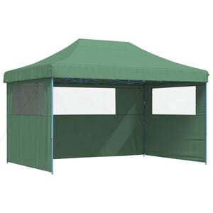 vidaXL Парти шатър 292 x 440 x 315 см Зелено Оксфордска тъкан