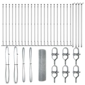 vidaXL Стълб за ограда. Сребристо