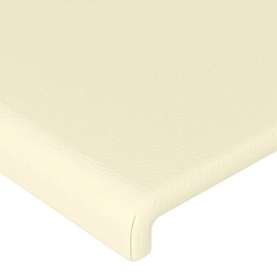 vidaXL Горна табла за легло, кремава, 90x5x78/88 см, изкуствена кожа