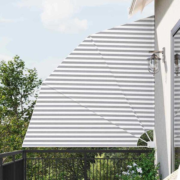 vidaXL Прозорец за балкон Антрацит и бяло 210 x 210 cm Полиестер